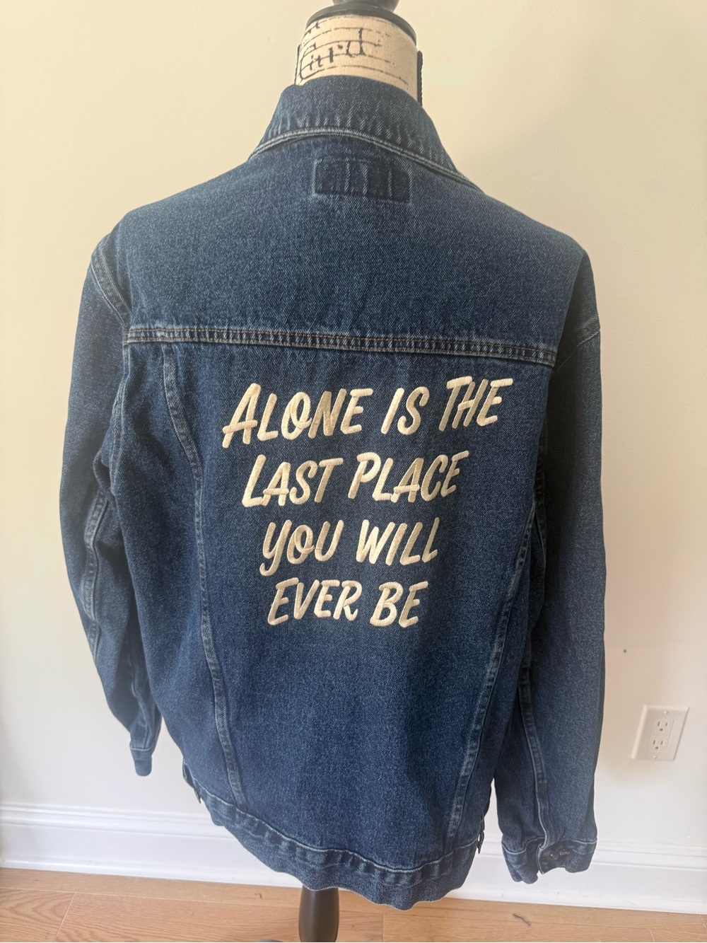Andrea Gibson Limited Edition Embroidered Denim Jacket Sz L
